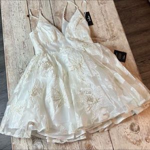 Lulu's White Floral Dress